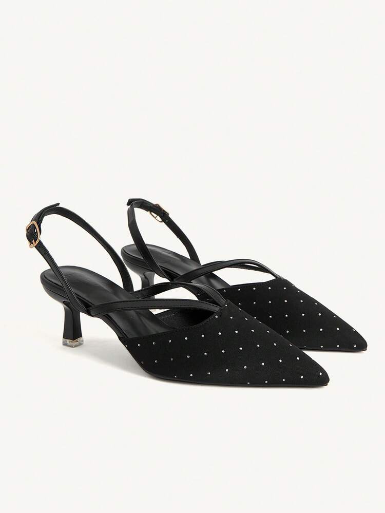 CUCCOO CHICEST Women's Pointed Toe Buckle Design Fashionable High Heels, Versatile For Daily Wear Valentine's Day