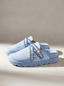 Solecia 女士休闲搭扣穆勒鞋 - 淺藍色 - 查看 3