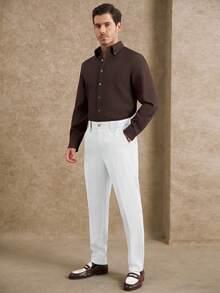 Core Aspect Quần dài nam kiểu dáng thường ngày, có đai và túi, đa năng cho trang phục hàng ngày. - trắng - Xem 5