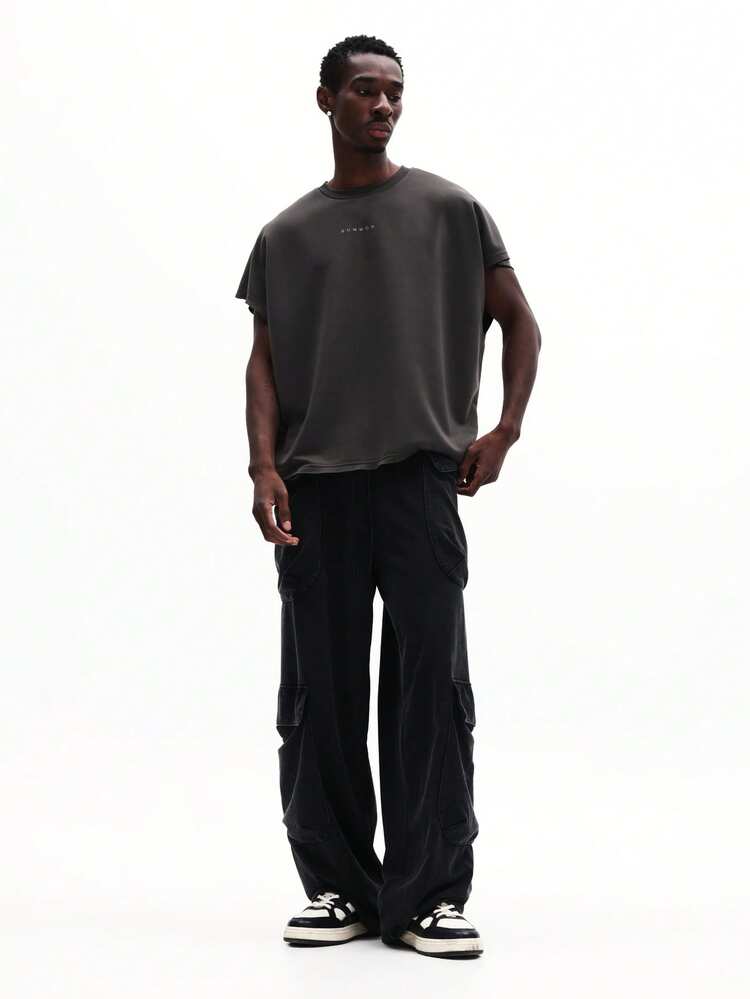 Chest Print Sleeveless Tank Top