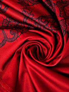 Cravure 大码女式优雅中国风，新款中国风，中国新年蕾丝印花短袖旗袍迷你连衣裙，适合春夏、返校、毕业、假期、情人节、音乐节、母亲节、万圣节、感恩节、复活节、国庆节、晚会、约会、派对、婚礼、郊游等场合。 - 紅色 - 查看 7