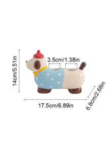 Joivida 创意可爱卡通动物彩色斑点戴帽腊肠犬情侣亲子家庭牙刷架，马桶洗漱台牙刷收纳架创意底座情人节礼物收纳架，可放置电动牙刷，美观大方的牙桥架，适合万圣节、圣诞节、情人节等节日赠送朋友。 - 彩色 - 查看 3