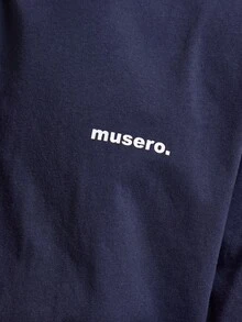 Musero Crew Neck Short Sleeve "ALWAYS THE ARTIST, NEVER THE ART" Graphic Print Tshirt Autumn Winter Essentials - Royal Blue - View 6