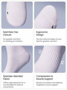 GLOWMODE Bộ tất nén SweatMode Glow Grip Plus Size thấm hút mồ hôi, co giãn cao, không đường may, thoáng khí, in phản quang, thích hợp cho hoạt động hàng ngày. - Màu xám đen - Xem 9