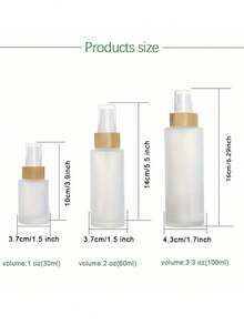 30毫升/60毫升/100毫升可重复灌装玻璃喷雾瓶，配天然竹木盖和按压泵，适用于旅行、护肤、香薰、护发等产品，方便补充装，是馈赠佳品。 - 無色 - 查看 3