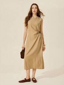 CUCCOO BASICS 女士休闲舒适一脚蹬乐福鞋，适合日常通勤和各种场合穿着 - 棕色 - 查看 5