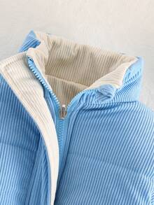 Chaqueta casual reversible para niñas preadolescentes, adecuada para otoño/invierno