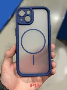 Funda de teléfono con protección de cámara translúcida mate, carga inalámbrica magnética compatible con iPhone 17 ProMax, 17Pro, 17Air, 17, 16, 15, 14, 13, 12, 11 Pro Max, cubierta trasera blindada - Azul - Ver 40