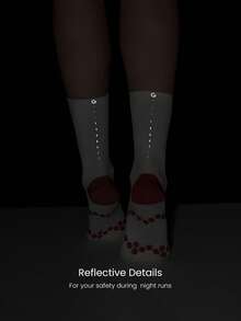 GLOWMODE 1 Pair Groundwork Water-Resistant Breathable Mesh Seamless Toe Compression Band Active Socks Medium High Impact Running Jogging Training Gym Workout