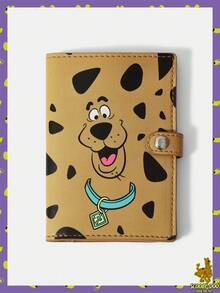SCOOBY-DOO X SHEIN 1pc Beige Fashionable Large Capacity Passport Holder