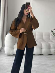 Modelyn Primavera a verano, Día de San Valentín, vacaciones, Carnaval, disfraz de playa para mujeres, blusa marrón modesta, blusa marrón chocolate, blusa marrón café - Óxido marrón - Ver 7