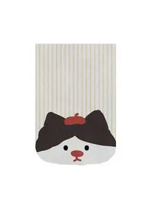 Joivida 1件可爱猫咪门帘横幅三角旗卧室客厅装饰隐私屏风短半帘遮挡垂帘（建议购买伸缩杆）