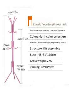 Madebyblanc 1件立式衣架简易独立式衣架加厚铁艺衣架现代简约衣帽架 - 彩色 - 查看 9