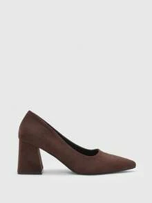 CUCCOO BIZCHIC Women's Pointed Toe Versatile High Heel Pumps For Daily Commute - Mocha Brown - View 8