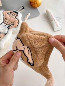 Joivida Super serviette à main absorbante à suspendre - Design d'homme fort mignon, séchage rapide, épaisse et résistante aux odeurs pour la cuisine et la salle de bain, décoration de la maison - Multicolore - Voir 9