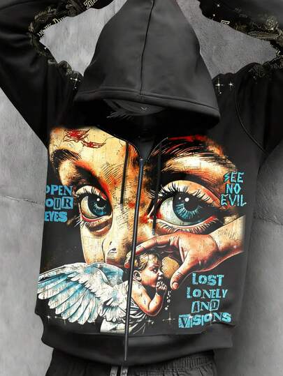 Street Life Men's Street Graphic Print Long Sleeve Sweatshirt Sweatshirt