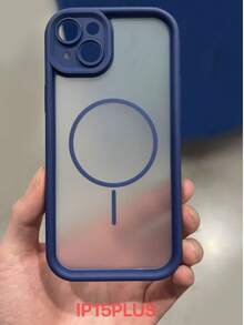 Funda de teléfono con protección de cámara translúcida mate, carga inalámbrica magnética compatible con iPhone 17 ProMax, 17Pro, 17Air, 17, 16, 15, 14, 13, 12, 11 Pro Max, cubierta trasera blindada - Azul - Ver 41