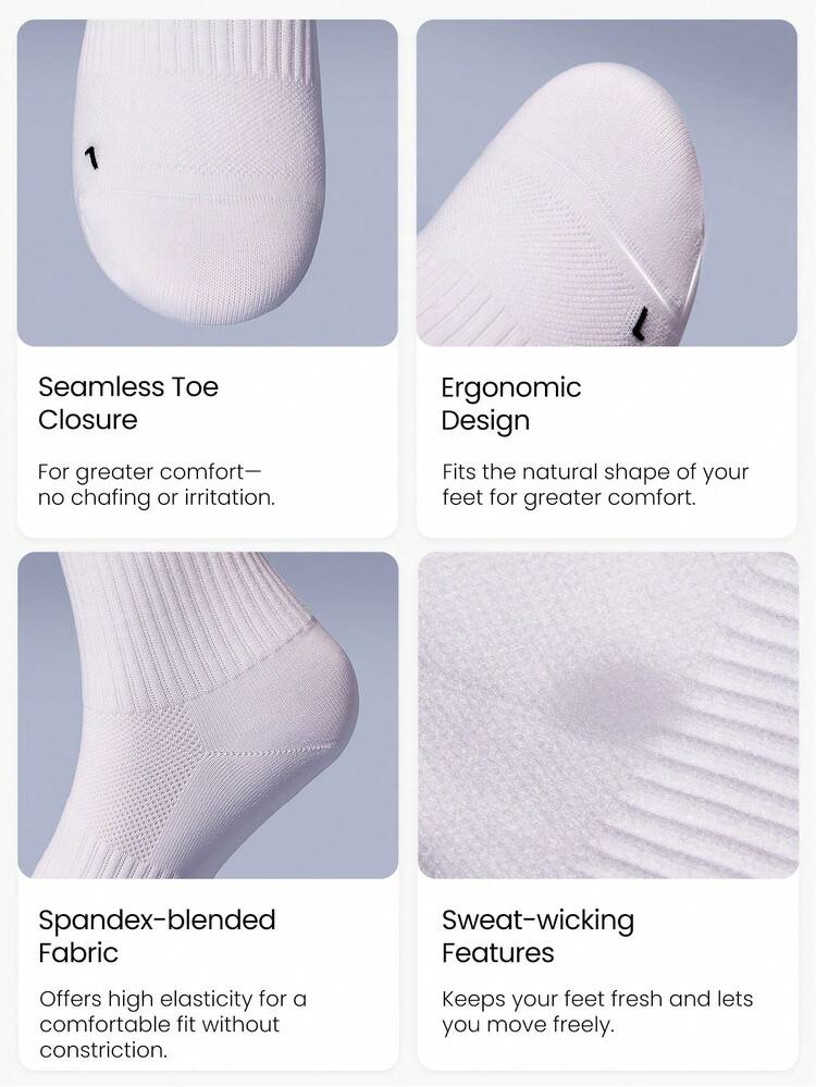 GLOWMODE 3 Pairs Arch Support Everyday Socks Gym