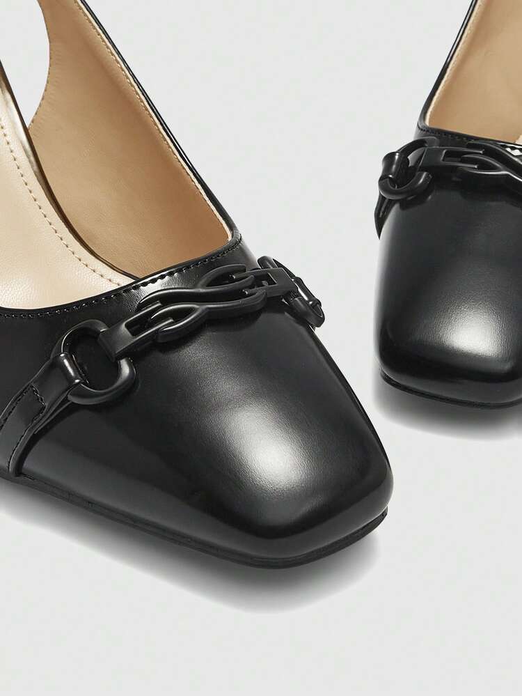 CUCCOO BIZCHIC Women's Fashionable Square Toe High Heel Pumps, Office/Work Heels