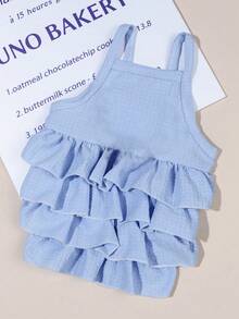 PETSIN 1 件涤纶蓝天白云吊带公主裙，淑女风连衣裙，时尚可爱芭蕾舞风格吊带裙，适合猫狗穿着，室内外均可穿着。 - 彩色 - 查看 6