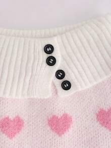 Resyla Esta elegante y dulce minifalda de punto con estampado de corazones es perfecta para el Día de San Valentín. El diseño de bloques de color de cintura baja cuenta con una cinturilla acanalada ancha y adornos de jacquard con corazones. Un estilo de falda lápiz romántico para el Día de San Valentín, esta dulce y linda falda de cintura baja ajustada con una cinturilla vuelta es adecuada para el verano, vacaciones de verano, primavera y el Día de San Valentín. - Multicolor - Ver 5