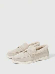 Sleekvia Women's Versatile Commuting Flats With Thermal Lined, Autumn/Winter For Christmas Valentine's Day - Light Grey - View 5