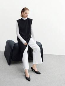 CUCCOO BIZCHIC Women's Pointed Toe Low Heel Classic Simple Basic Commute Work Party Pumps - Graphite Black - View 10