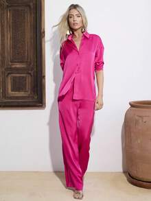 Dancing Leopard Cassia Trousers In Magenta Magenta Pink Fuchsia Winter Meetings Commute Dinner Lobby Office City Refined Modern Polished Timeless Versatile Elegant - Red Violet - View 5