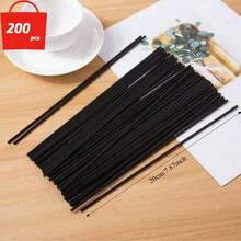 100pcs Natural Rattan Reed Diffuser Sticks - Long-Lasting Essential Oil Aroma Refills For Spa, Fragrance, Aromatic,Arom (11.81 Inch X 3 Mm)White And Black - Multicolor - View 20