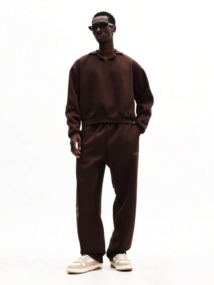 Long Sleeve Polo With Sweatpants Set