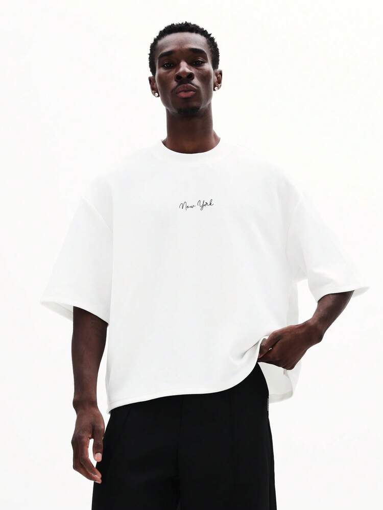 ニューヨークプリントのクルーネックTシャツ