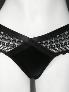 SHEIN Women's Comfortable Lace Patchwork Bikini Briefs