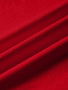 LOONEY TUNES X SHEIN 男童夏季休闲条纹饰边动物纹圆领短袖T恤