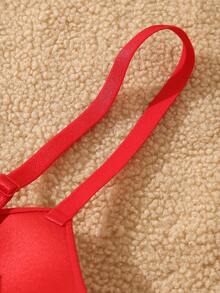 Set de 3 sujetadores con aros de diseño simple y unicolor para uso diario de mujeres - Multicolor - Ver 4