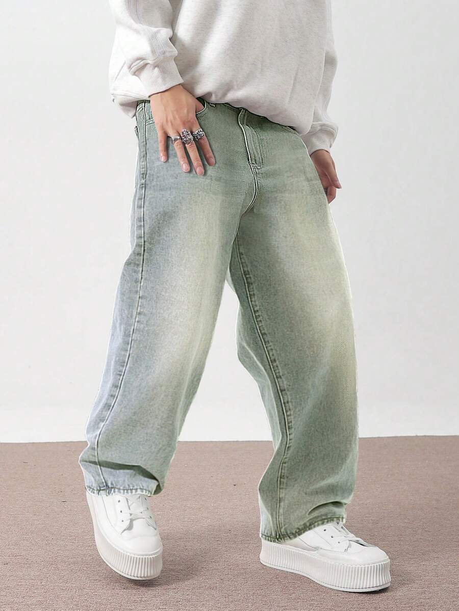 Claim Dot Quần jeans ống đứng nam, phong cách thường ngày, phù hợp đi làm và dạo phố. - Rửa nhẹ - Xem 1