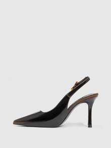 CUCCOO SZL Bombas de tacón con punta puntiaguda y hebilla para mujer, de moda y versátiles - Marrón - Ver 5
