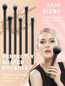 Bộ cọ trang điểm 32/35 món cao cấp, lông tổng hợp, dùng để tán phấn mắt và các loại mỹ phẩm khác. - màu đen - Xem 5