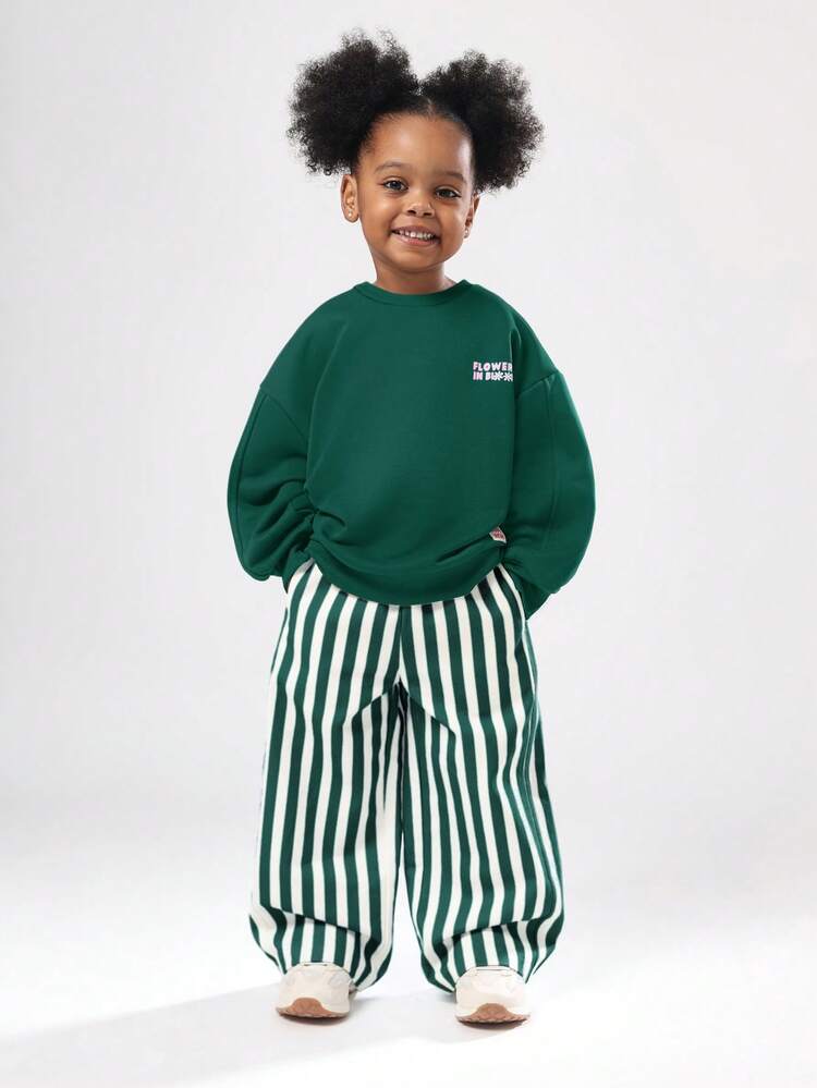 Floral Hoodie And Stripe Co-Ord Set