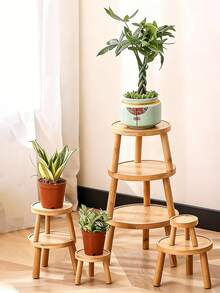Madebyblanc 1件实木多功能收纳架 - 独立式花架，适合放置盆栽植物、宠物碗、加湿器，是理想的礼品之选