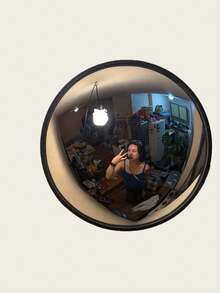 1个汽车盲点镜，360°广角高清车库盲点安全镜 - 防水防污，室内/室外均可使用，空间装饰增强器，高清凹面设计，适用于家庭/商店/停车场/仓库/办公室 - 易于安装，现代家居装饰镜 - 彩色 - 查看 4