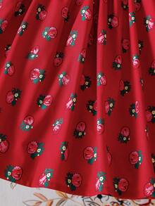 Mädchen beliebtes Kleid mit Rosen-Blumen-Mesh-Spitze-Patchwork, geeignet für Frühling/Sommer, weich & bequem, Mesh-Spitze-Patchwork-Design, rotes Rosen-Muster, Schleifen-Dekor, lässig elegant, geeignet für Ausflüge, Lässig-Anlässe - Violett - Übersicht 6