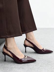 CUCCOO BIZCHIC Women's Elegant Pointed Toe Pumps For Commuting - Coffee Brown - View 7