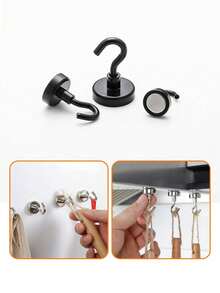 10个强力磁性S型挂钩，适用于邮轮、教室、冰箱、悬挂、舱房、烧烤架、厨房、车库、工作场所和办公室等。强力磁性挂钩，采用钕磁铁，方便悬挂，适用于邮轮、露营、烧烤架、厨房、冰箱、车库和墙壁等场所。 - 多色 - 查看 8