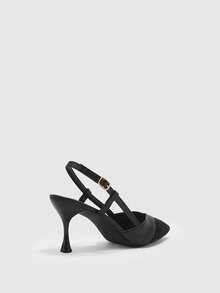 CUCCOO BIZCHIC Fashionable And Elegant High-Heeled Shoes For Women With A Patchwork Upper, Commuting Women's Shoes, School Style, Comfortable And Versatile, High-Heeled Shoes For Banquets And Parties Valentine's Day - Black - View 8