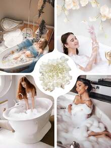 Madebyblanc 2-In-1 Bath Ball Towel Loofah With Drawstring Closure For Soap Soft Exfoliating Mesh Shower Sponge Skin Care Bathing Tool - White - View 11