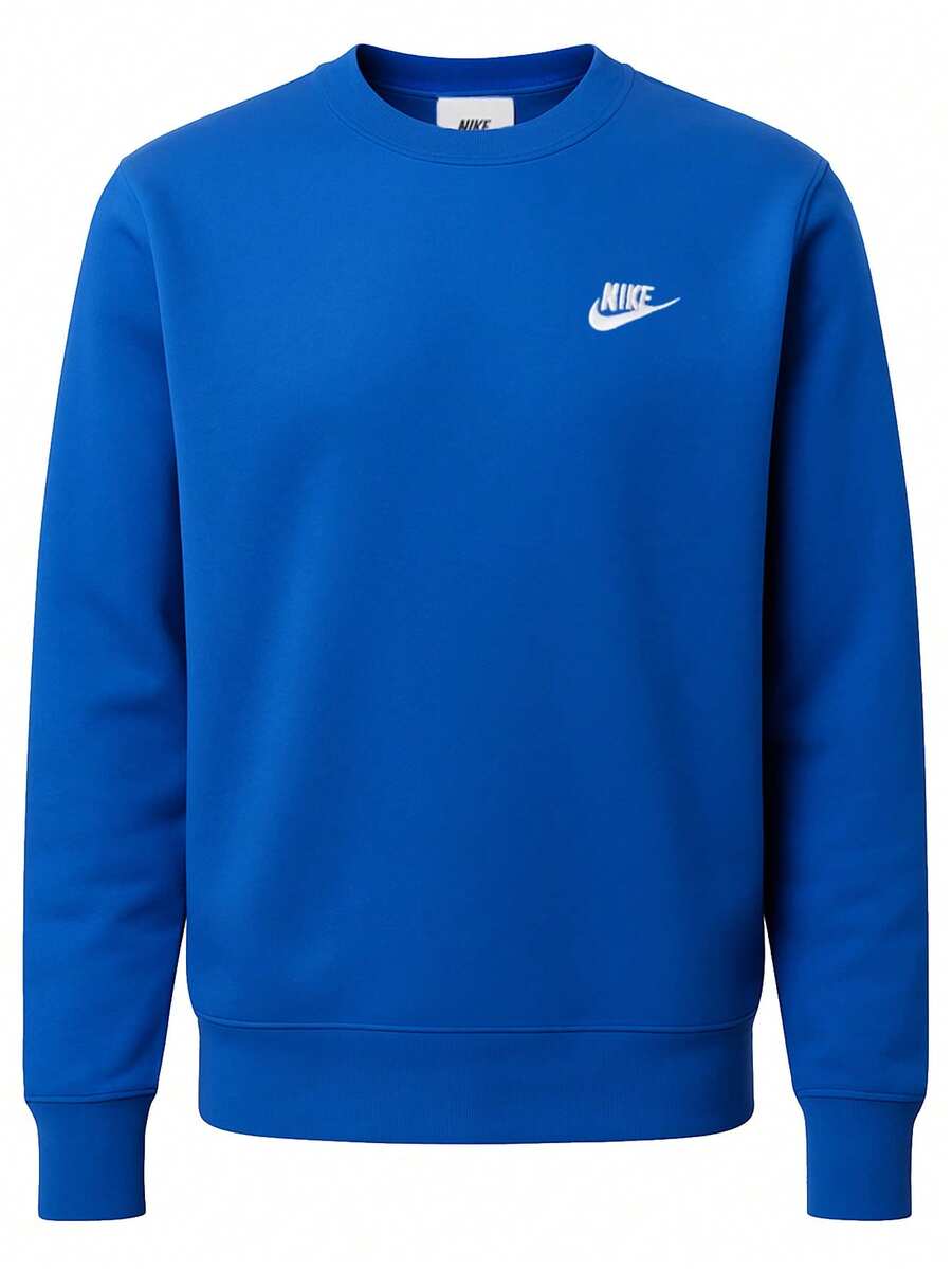 Nike Club Men's Sweatshirt Blue - Game Royal/White - View 1
