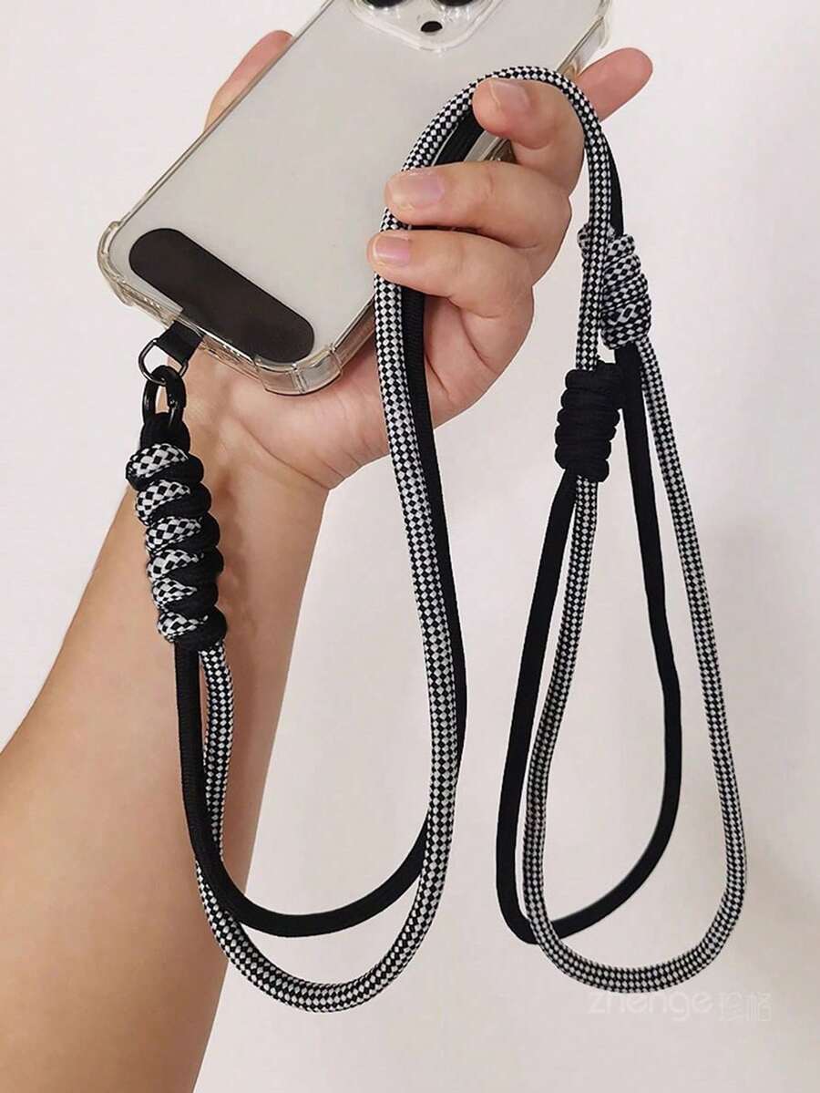 1条可调节长挂绳，带卡通吊坠，通用手机壳挂绳，可拆卸斜挎项链，含手机支架 - 彩色 - 查看 1