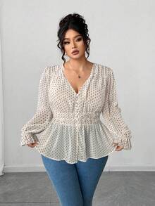 Elenzga Áo kiểu nữ cỡ lớn màu xanh trắng họa tiết hoa, xếp ly eo, chất liệu chiffon, thiết kế hoa văn trang nhã, phù hợp cho dịp tựu trường, lễ tốt nghiệp, Ngày Valentine, lễ hội âm nhạc, Ngày của Mẹ, Halloween, Lễ Tạ ơn, Lễ Phục sinh, Ngày Quốc khánh, dạ hội, hẹn hò, tiệc tùng, đám cưới, hoạt động ngoài trời. - Màu be - Xem 4