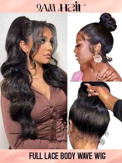 Bouncy Body Full Lace Human Hair Wigs 150% Density Remy Hair Wig Plucked Pre Invisible Lace Front Black Wigs For Women Bridal Hairstyles For Wedding Birthday Party 360 Full Lace Human Hair Wigs 20 Inch Glueless Wigs Human Hair Wigs Lace Front Wigs Human Hair 100% Handmade Invisible Full Lace Wig Natural Black Braiding Wig