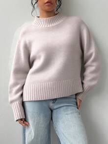 Plus Size Sweaters - Purple - View 1